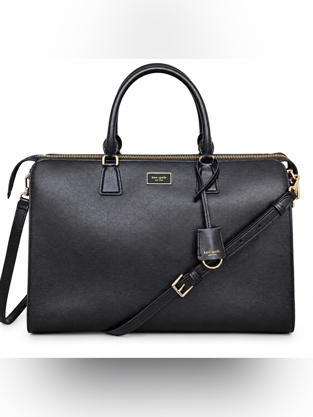 Authentic Kate Spade Serena Saffiano Leather Laptop Bag in Black $398